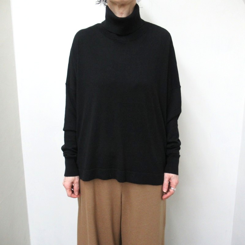 Audrey and john wad ウールmixハイネックプルオーバー /BK190